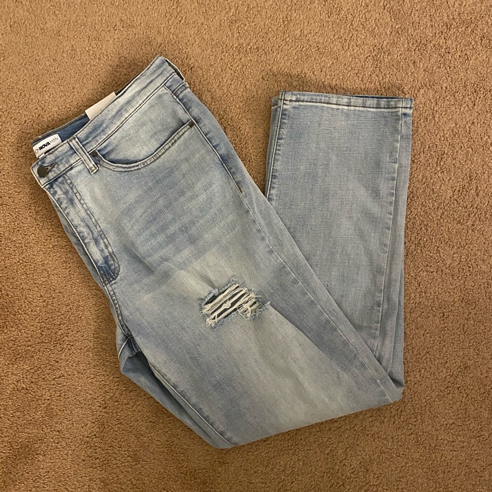 Fashion Nova MEN Light Wash Slim Jeans